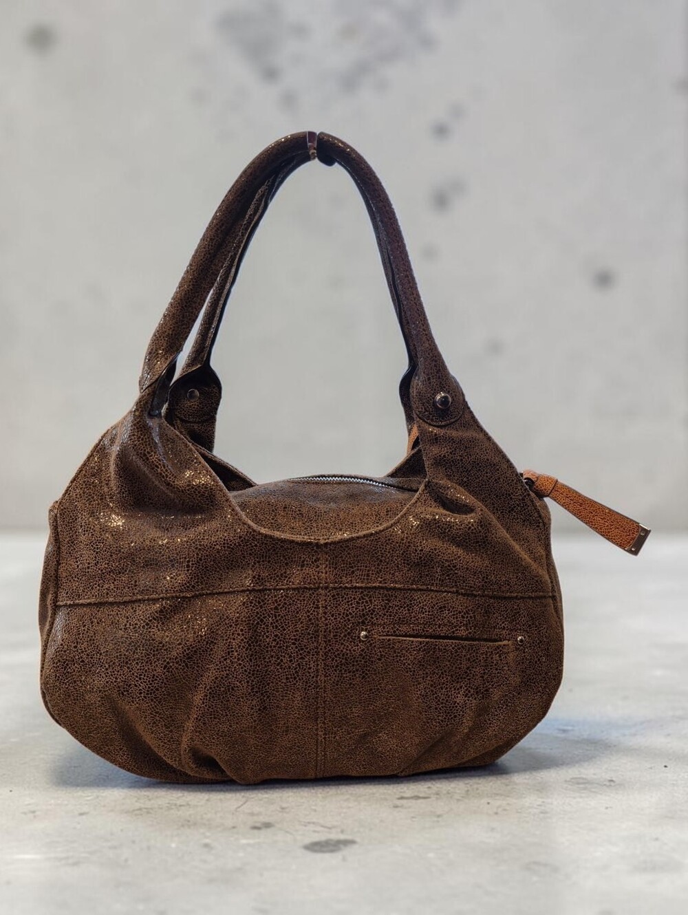 B. Makowsky Suede Hobo Bag - Picture 3 of 8